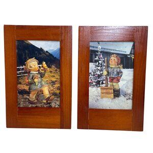 Unique Vintage Hummel-Inspired Wall Art Frames with Children Scenes in handmade